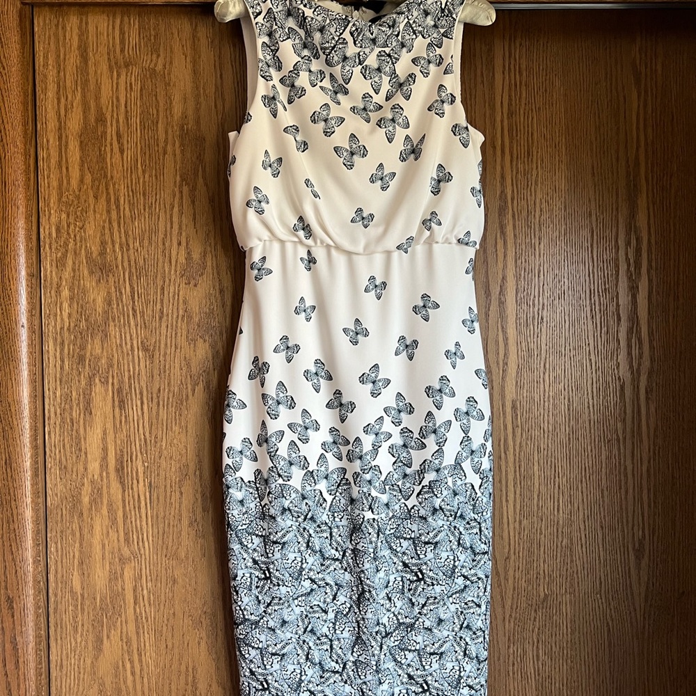 Badgley Mischka Butterfly pattern dress